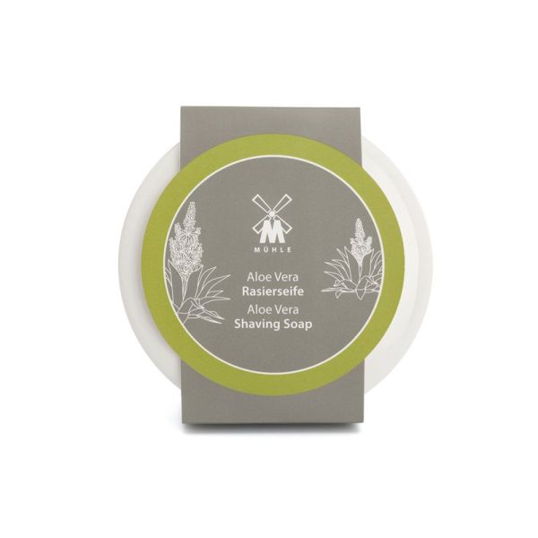 Muhle Porcelain Shaving Bowl with Shaving Soap Aloe Vera 65 Gram